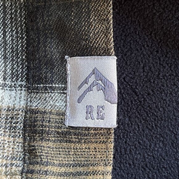 Rugged Elements Flannel Shirt Mens Extra Large XL Brown Plaid Lined Button Up - Picture 4 of 13